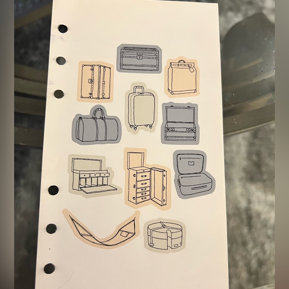 2016 through 2019 LV planner stickers and 2 bookmarks